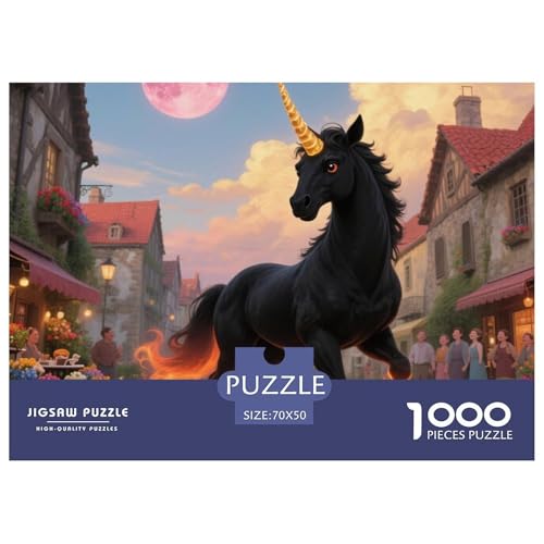 Tinte Qilin Treading Flammen 1000 Teile Klassische Puzzle, Teile Passen Perfekt Zusammen, Geschicklichkeitsspiel, Perfekt Für Spieleabende, Stressabbau-Spielzeug 70x50cm/1000pcs von QIAVXZIP