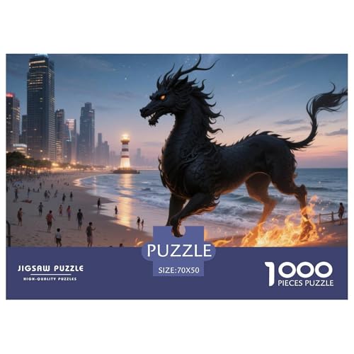 Tinte Qilin Treading Flammen 1000 Teile Klassische Puzzle Und Kinder, Teile Passen Perfekt Zusammen, Geschicklichkeitsspiel, Perfekt Für Spieleabende, Pädagogisches 70x50cm/1000pcs Tinte Qilin Treading Flammen 1000 Teile Klassische Puzzle Und Kinder, Teile Passen Perfekt Zusammen, Geschicklichkeitsspiel, Perfekt Für Spieleabende, Pädagogisches 70x50cm/1000pcs von QIAVXZIP