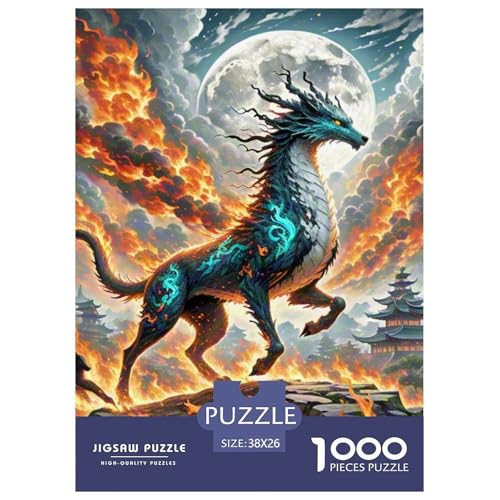 Tinte Qilin Treading Flammen 1000 Teile Schwieriges Großes Puzzle, Teile Passen Perfekt Zusammen, Geschicklichkeitsspiel, Perfekt Für Spieleabende, Pädagogisches 38x26cm/1000pcs Tinte Qilin Treading Flammen 1000 Teile Schwieriges Großes Puzzle, Teile Passen Perfekt Zusammen, Geschicklichkeitsspiel, Perfekt Für Spieleabende, Pädagogisches 38x26cm/1000pcs von QIAVXZIP