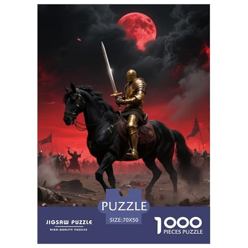 Tinte Qilin Treading Flammen 1000 Teile Schwieriges Großes Puzzle, Teile Passen Perfekt Zusammen, Geschicklichkeitsspiel, Perfekt Für Spieleabende, Pädagogisches 70x50cm/1000pcs von QIAVXZIP