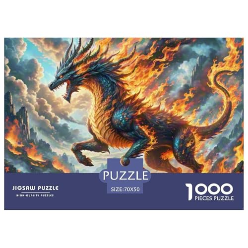 Tinte Qilin Treading Flammen 1000 Teile Schwieriges Großes Puzzle, Teile Passen Perfekt Zusammen, Geschicklichkeitsspiel, Perfekt Für Spieleabende, Stressabbau-Spielzeug 70x50cm/10 Tinte Qilin Treading Flammen 1000 Teile Schwieriges Großes Puzzle, Teile Passen Perfekt Zusammen, Geschicklichkeitsspiel, Perfekt Für Spieleabende, Stressabbau-Spielzeug 70x50cm/10 von QIAVXZIP