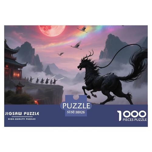 Tinte Qilin Treading Flammen 1000 Teile Schwieriges Großes Puzzle Und Kinder, Teile Passen Perfekt Zusammen, Geschicklichkeitsspiel, Premium Quality, Pädagogisches 38x26cm/1000pcs Tinte Qilin Treading Flammen 1000 Teile Schwieriges Großes Puzzle Und Kinder, Teile Passen Perfekt Zusammen, Geschicklichkeitsspiel, Premium Quality, Pädagogisches 38x26cm/1000pcs von QIAVXZIP