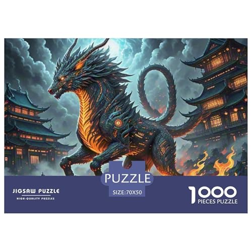 Tinte Qilin Treading Flammen 1000 Teile Unmöglich Puzzles, Familien, Teile Passen Perfekt Zusammen, Geschicklichkeitsspiel, Perfekt Für Spieleabende, Stressabbau-Spielzeug 70x50cm/1000pcs Tinte Qilin Treading Flammen 1000 Teile Unmöglich Puzzles, Familien, Teile Passen Perfekt Zusammen, Geschicklichkeitsspiel, Perfekt Für Spieleabende, Stressabbau-Spielzeug 70x50cm/1000pcs von QIAVXZIP