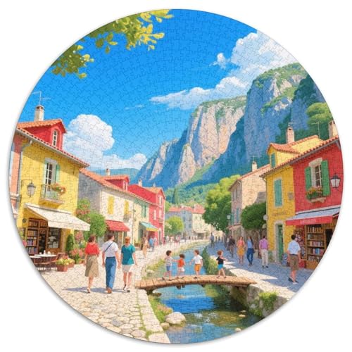 Verdon Schlucht 1000 PCS Puzzle Rundes Puzzle Schwieriges Großes Stressabbau-Spielzeug Geeignet 1000pcs (67.5x67.5cm) von QIAVXZIP