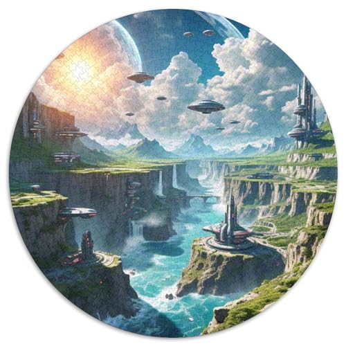 Verdon Schlucht 1000 PCS Puzzle Rundpuzzle Schwieriges Großes Stressabbau-Spielzeug Für Erwachsene Und Kinder 1000pcs (67.5x67.5cm) von QIAVXZIP