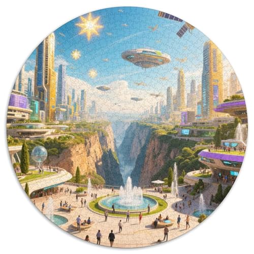 Verdon Schlucht 1000 PCS Puzzle Rundpuzzle Schwieriges Großes Stressabbau-Spielzeug Geeignet 1000pcs (67.5x67.5cm) von QIAVXZIP