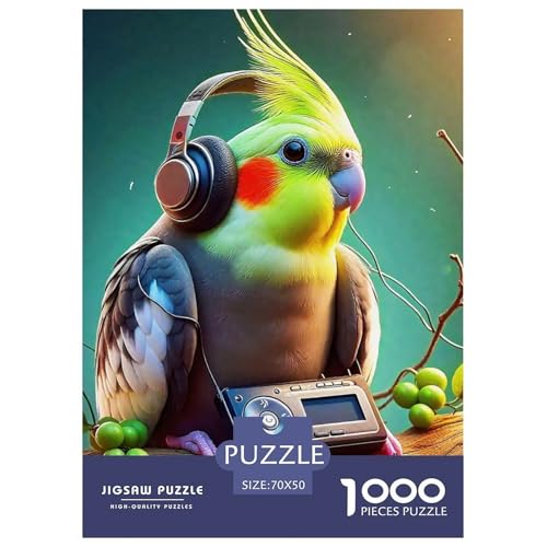Vogel 1000 Teile Schwieriges Großes Puzzle Tier Für Die Ganze Familie, Teile Passen Perfekt Zusammen, Geschicklichkeitsspiel, Perfekt Für Spieleabende, Stressabbau-Spielzeug 70x50cm/1000pcs von QIAVXZIP
