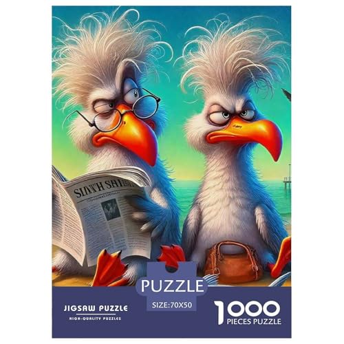 Vogel 1000 Teile Schwieriges Großes Puzzle Tier Für Erwachsene, Familien, Teile Passen Perfekt Zusammen, Geschicklichkeitsspiel, Premium Quality, Stressabbau-Spielzeug 70x50cm/1000pcs von QIAVXZIP