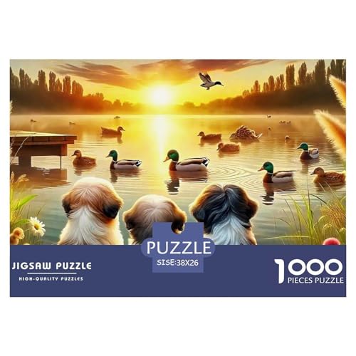 Welpen 1000 Teile Unmöglich Puzzles Tier Ab 14 Jahren, Teile Passen Perfekt Zusammen, Geschicklichkeitsspiel, Premium Quality, Pädagogisches 38x26cm/1000pcs Welpen 1000 Teile Unmöglich Puzzles Tier Ab 14 Jahren, Teile Passen Perfekt Zusammen, Geschicklichkeitsspiel, Premium Quality, Pädagogisches 38x26cm/1000pcs von QIAVXZIP