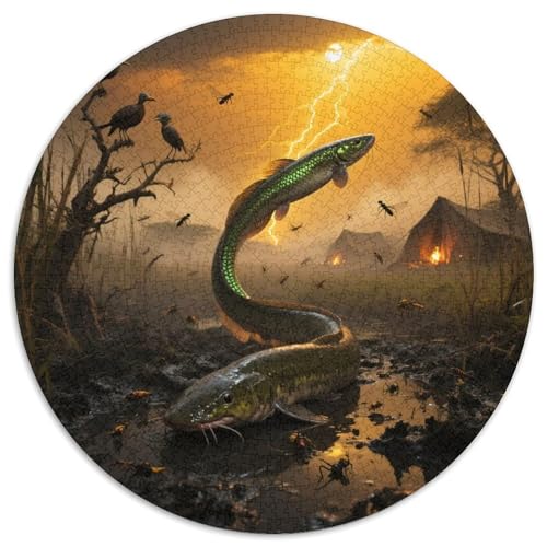 Wels Bohren Rotten Schlamm 1000 Teile Künstlerisches Jigsaw Puzzle Rundes Puzzle Schwieriges Großes Stressabbau-Spielzeug Geeignet 1000pcs (67.5x67.5cm) von QIAVXZIP