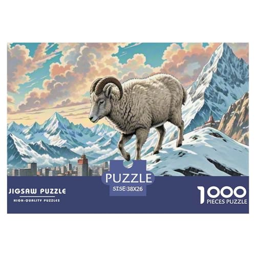 Wilde Schafe Klettern Klippe 1000 Teile Schwieriges Großes Puzzle Tier, Teile Passen Perfekt Zusammen, Geschicklichkeitsspiel, Perfekt Für Spieleabende, Pädagogisches 38x26cm/1000pcs Wilde Schafe Klettern Klippe 1000 Teile Schwieriges Großes Puzzle Tier, Teile Passen Perfekt Zusammen, Geschicklichkeitsspiel, Perfekt Für Spieleabende, Pädagogisches 38x26cm/1000pcs von QIAVXZIP