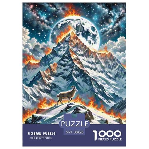 Wilde Schafe Klettern Klippe 1000 Teile Unmöglich Puzzles Tier, Teile Passen Perfekt Zusammen, Geschicklichkeitsspiel, Premium Quality, Stressabbau-Spielzeug 38x26cm/1000pcs Wilde Schafe Klettern Klippe 1000 Teile Unmöglich Puzzles Tier, Teile Passen Perfekt Zusammen, Geschicklichkeitsspiel, Premium Quality, Stressabbau-Spielzeug 38x26cm/1000pcs von QIAVXZIP