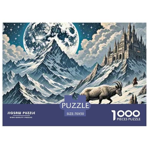 Wilde Schafe Klettern Klippe 1000 Teile Unmöglich Puzzles Tier, Teile Passen Perfekt Zusammen, Geschicklichkeitsspiel, Premium Quality, Stressabbau-Spielzeug 70x50cm/1000pcs Wilde Schafe Klettern Klippe 1000 Teile Unmöglich Puzzles Tier, Teile Passen Perfekt Zusammen, Geschicklichkeitsspiel, Premium Quality, Stressabbau-Spielzeug 70x50cm/1000pcs von QIAVXZIP