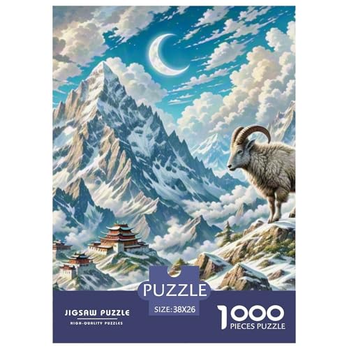 Wilde Schafe Klettern Klippe 1000 Teile Unmöglich Puzzles Tier Und Kinder, Teile Passen Perfekt Zusammen, Geschicklichkeitsspiel, Premium Quality, Stressabbau-Spielzeug 38x26cm/1000pcs Wilde Schafe Klettern Klippe 1000 Teile Unmöglich Puzzles Tier Und Kinder, Teile Passen Perfekt Zusammen, Geschicklichkeitsspiel, Premium Quality, Stressabbau-Spielzeug 38x26cm/1000pcs von QIAVXZIP