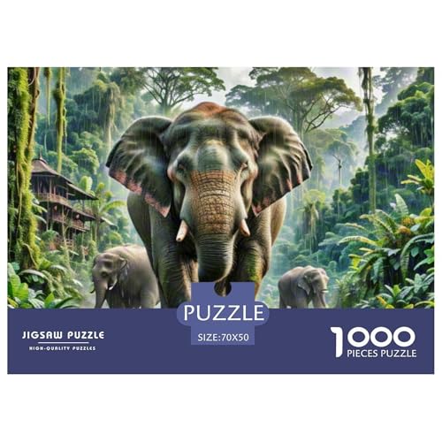 Wilder Elefant Brechen Reben 1000 Teile Klassische Puzzle Tier, Familien, Teile Passen Perfekt Zusammen, Geschicklichkeitsspiel, Premium Quality, Stressabbau-Spielzeug 70x50cm/1000pcs Wilder Elefant Brechen Reben 1000 Teile Klassische Puzzle Tier, Familien, Teile Passen Perfekt Zusammen, Geschicklichkeitsspiel, Premium Quality, Stressabbau-Spielzeug 70x50cm/1000pcs von QIAVXZIP