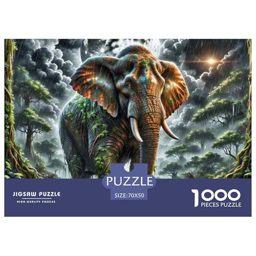 Wilder Elefant Brechen Reben 1000 Teile Unmöglich Puzzles Tier, Teile Passen Perfekt Zusammen, Geschicklichkeitsspiel, Premium Quality, Stressabbau-Spielzeug 70x50cm/1000pcs Wilder Elefant Brechen Reben 1000 Teile Unmöglich Puzzles Tier, Teile Passen Perfekt Zusammen, Geschicklichkeitsspiel, Premium Quality, Stressabbau-Spielzeug 70x50cm/1000pcs von QIAVXZIP
