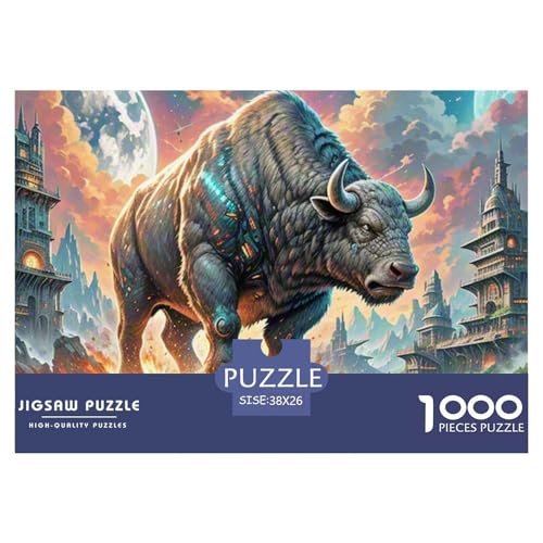 Wilder Ox Ramming Rocks 1000 Teile Schwieriges Großes Puzzle Tier, Familien, Teile Passen Perfekt Zusammen, Geschicklichkeitsspiel, Perfekt Für Spieleabende, Stressabbau-Spielzeug 38x26 Wilder Ox Ramming Rocks 1000 Teile Schwieriges Großes Puzzle Tier, Familien, Teile Passen Perfekt Zusammen, Geschicklichkeitsspiel, Perfekt Für Spieleabende, Stressabbau-Spielzeug 38x26 von QIAVXZIP