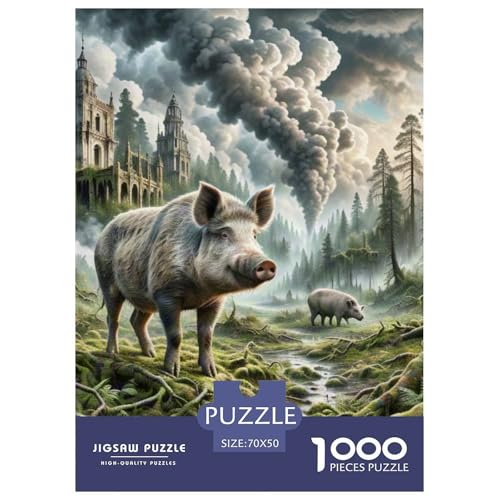 Wildschwein Arching Reben 1000 Teile Schwieriges Großes Puzzle Tier Und Kinder, Teile Passen Perfekt Zusammen, Geschicklichkeitsspiel, Perfekt Für Spieleabende, Pädagogisches 70x50cm/10 Wildschwein Arching Reben 1000 Teile Schwieriges Großes Puzzle Tier Und Kinder, Teile Passen Perfekt Zusammen, Geschicklichkeitsspiel, Perfekt Für Spieleabende, Pädagogisches 70x50cm/10 von QIAVXZIP