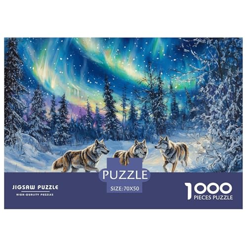 Wolf 1000 Teile Klassische Puzzle Ab 14 Jahren, Teile Passen Perfekt Zusammen, Geschicklichkeitsspiel, Perfekt Für Spieleabende, Pädagogisches 70x50cm/1000pcs Wolf 1000 Teile Klassische Puzzle Ab 14 Jahren, Teile Passen Perfekt Zusammen, Geschicklichkeitsspiel, Perfekt Für Spieleabende, Pädagogisches 70x50cm/1000pcs von QIAVXZIP