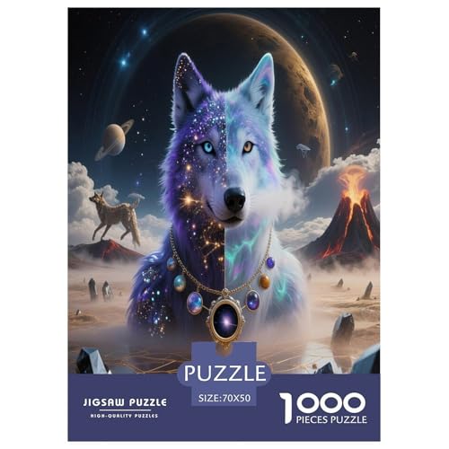 Wolf 1000 Teile Klassische Puzzle Tier Ab 14 Jahren, Teile Passen Perfekt Zusammen, Geschicklichkeitsspiel, Premium Quality, Pädagogisches 70x50cm/1000pcs Wolf 1000 Teile Klassische Puzzle Tier Ab 14 Jahren, Teile Passen Perfekt Zusammen, Geschicklichkeitsspiel, Premium Quality, Pädagogisches 70x50cm/1000pcs von QIAVXZIP