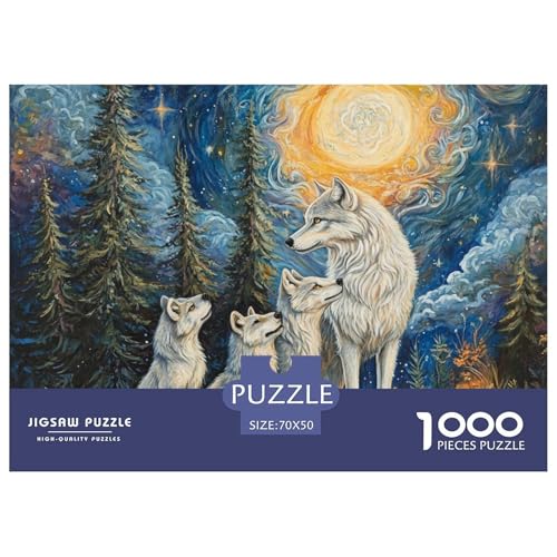 Wolf 1000 Teile Unmöglich Puzzles Ab 14 Jahren, Teile Passen Perfekt Zusammen, Geschicklichkeitsspiel, Perfekt Für Spieleabende, Pädagogisches 70x50cm/1000pcs Wolf 1000 Teile Unmöglich Puzzles Ab 14 Jahren, Teile Passen Perfekt Zusammen, Geschicklichkeitsspiel, Perfekt Für Spieleabende, Pädagogisches 70x50cm/1000pcs von QIAVXZIP