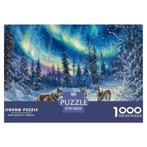 Wolf 1000 Teile Unmöglich Puzzles Für Erwachsene, Familien, Teile Passen Perfekt Zusammen, Geschicklichkeitsspiel, Perfekt Für Spieleabende, Stressabbau-Spielzeug 38x26cm/1000pcs von QIAVXZIP