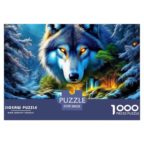Wolf 1000 Teile Unmöglich Puzzles Tier Ab 14 Jahren, Teile Passen Perfekt Zusammen, Geschicklichkeitsspiel, Perfekt Für Spieleabende, Pädagogisches 38x26cm/1000pcs Wolf 1000 Teile Unmöglich Puzzles Tier Ab 14 Jahren, Teile Passen Perfekt Zusammen, Geschicklichkeitsspiel, Perfekt Für Spieleabende, Pädagogisches 38x26cm/1000pcs von QIAVXZIP