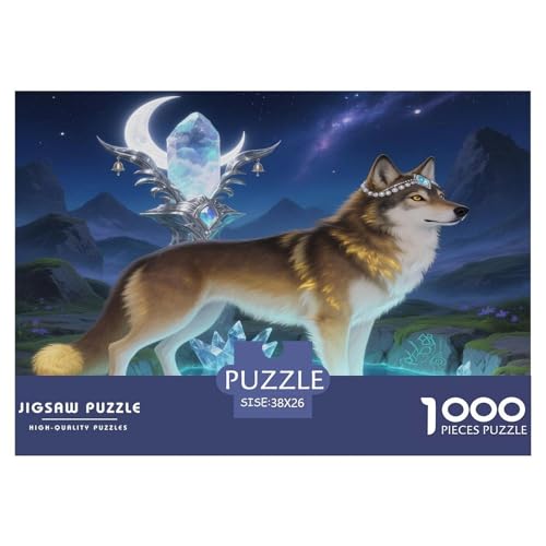 Wolf 1000 Teile Unmöglich Puzzles Tier Ab 14 Jahren, Teile Passen Perfekt Zusammen, Geschicklichkeitsspiel, Premium Quality, Pädagogisches 38x26cm/1000pcs Wolf 1000 Teile Unmöglich Puzzles Tier Ab 14 Jahren, Teile Passen Perfekt Zusammen, Geschicklichkeitsspiel, Premium Quality, Pädagogisches 38x26cm/1000pcs von QIAVXZIP