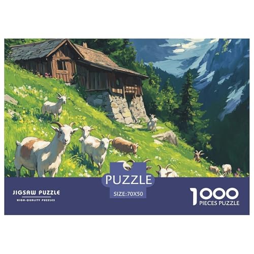 Ziege 1000 Teile Klassische Puzzle Ab 14 Jahren, Teile Passen Perfekt Zusammen, Geschicklichkeitsspiel, Premium Quality, Pädagogisches 70x50cm/1000pcs Ziege 1000 Teile Klassische Puzzle Ab 14 Jahren, Teile Passen Perfekt Zusammen, Geschicklichkeitsspiel, Premium Quality, Pädagogisches 70x50cm/1000pcs von QIAVXZIP