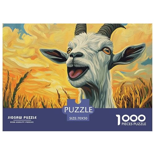 Ziege 1000 Teile Schwieriges Großes Puzzle Ab 14 Jahren, Teile Passen Perfekt Zusammen, Geschicklichkeitsspiel, Perfekt Für Spieleabende, Pädagogisches 70x50cm/1000pcs Ziege 1000 Teile Schwieriges Großes Puzzle Ab 14 Jahren, Teile Passen Perfekt Zusammen, Geschicklichkeitsspiel, Perfekt Für Spieleabende, Pädagogisches 70x50cm/1000pcs von QIAVXZIP