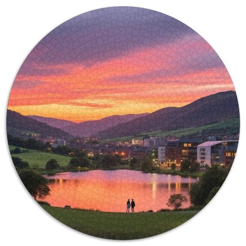 im Lake District 1000 Teile Puzzle Kreisförmige EinzigKunst ige Puzzle Schwieriges Großes Stressabbau-Spielzeug Für Erwachsene Und Kinder 1000pcs (67.5x67.5cm) von QIAVXZIP