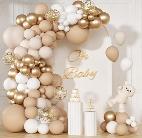 110 Luftballon Girlande Beige,Ballon Girlande Beige Hochzeit Deko,Sandweiß Weiße Luftballons Ballonbogen,Luftballons Gold Beige Ballongirlande Für Baby Shower Deko Geburtstag Mädchen Frauen Boho 110 Luftballon Girlande Beige,Ballon Girlande Beige Hochzeit Deko,Sandweiß Weiße Luftballons Ballonbogen,Luftballons Gold Beige Ballongirlande Für Baby Shower Deko Geburtstag Mädchen Frauen Boho von QIFU