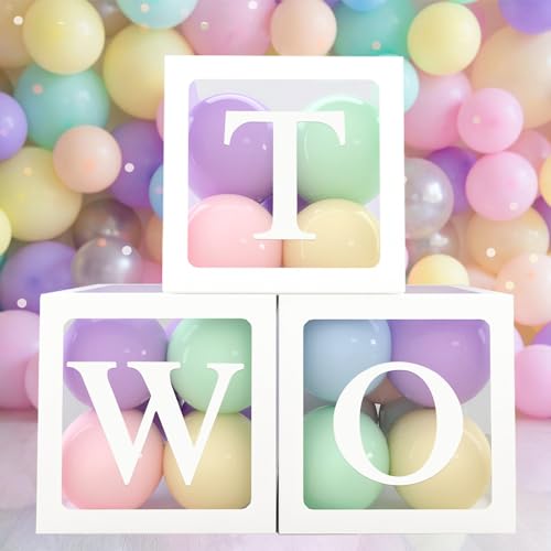 2. Geburtstag Party-Dekorationsboxen für Jungen und Mädchen, 3 Ballonboxen mit 36 Pastellballons und1 Buchstaben, Ballonblöcke für den Hintergrund zum 2.Geburtstag, 2 Partyzubehör für Zweijährige… 2. Geburtstag Party-Dekorationsboxen für Jungen und Mädchen, 3 Ballonboxen mit 36 Pastellballons und1 Buchstaben, Ballonblöcke für den Hintergrund zum 2.Geburtstag, 2 Partyzubehör für Zweijährige… von QIFU