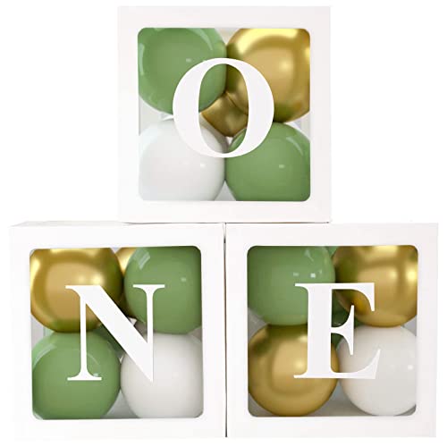 1. Geburtstag Ballon Box für Junge, one ballon box geburtstag mit 30 Luftballons Grün Gold für ONE Geburtstag Deko, Geburtstagsdeko 1 Jahr Junge, Babyparty, Wild One Geburtstag Deko… 1. Geburtstag Ballon Box für Junge, one ballon box geburtstag mit 30 Luftballons Grün Gold für ONE Geburtstag Deko, Geburtstagsdeko 1 Jahr Junge, Babyparty, Wild One Geburtstag Deko… von QIFU