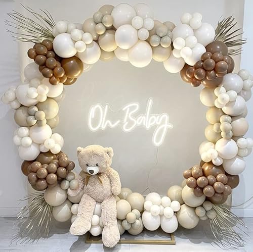 QIFU Luftballons Girlande Beige Braun, Babyparty Deko, 182 Stück Nude Kaffee Luftballons, Weißsand Ballon Girlande Beige für Geburtstagsdeko, Baby Shower Deko, Boho Hochzeit Verlobung Party Dekoration QIFU Luftballons Girlande Beige Braun, Babyparty Deko, 182 Stück Nude Kaffee Luftballons, Weißsand Ballon Girlande Beige für Geburtstagsdeko, Baby Shower Deko, Boho Hochzeit Verlobung Party Dekoration von QIFU