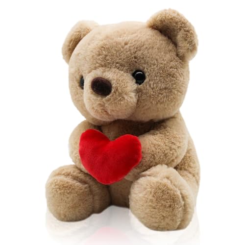 QIGEEKU Teddybär, Stofftier Teddy, Plüsch-Bär, Teddy mit Liebe, Kuscheltier Spielzeug Dekozimmer Kissen, Soft Cuddly Friends, Plüschteddy Schmusetier Plüschtier 25 cm, Hellbraun QIGEEKU Teddybär, Stofftier Teddy, Plüsch-Bär, Teddy mit Liebe, Kuscheltier Spielzeug Dekozimmer Kissen, Soft Cuddly Friends, Plüschteddy Schmusetier Plüschtier 25 cm, Hellbraun von QIGEEKU