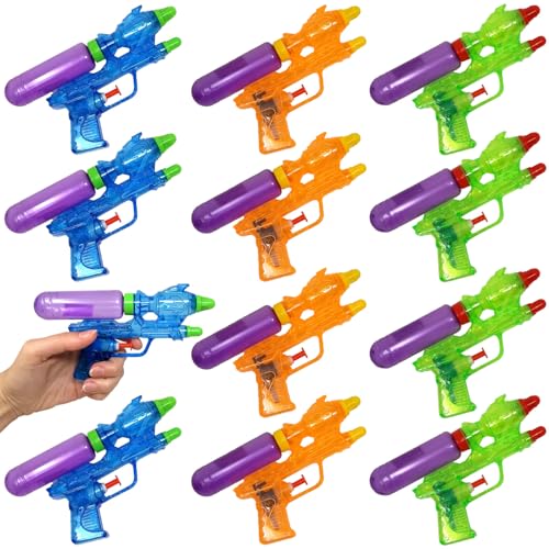 Packung mit 12 Wasserpistolen, 17 cm, Strandspielzeug für Kinder, Wasserpistolen für Pool, Strand, Outdoor, Spielzeug für Kinder, Sommer-Partytaschen Packung mit 12 Wasserpistolen, 17 cm, Strandspielzeug für Kinder, Wasserpistolen für Pool, Strand, Outdoor, Spielzeug für Kinder, Sommer-Partytaschen von QILZO