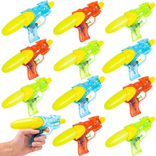 Packung mit 12 Wasserpistolen für Kinder 19cm, Wasserpistole für Pool, Strand, Outdoor, Spielzeug für Kinder, Sommerparty-Taschen, Wasserpistole Packung mit 12 Wasserpistolen für Kinder 19cm, Wasserpistole für Pool, Strand, Outdoor, Spielzeug für Kinder, Sommerparty-Taschen, Wasserpistole von QILZO