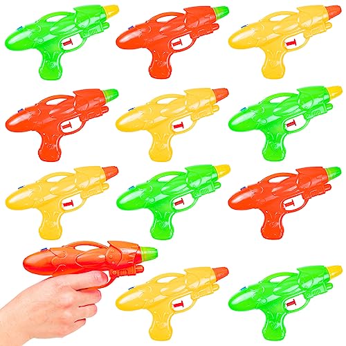 Wasserpistolen für Kinder, 18 cm, Wasserpistole, für Pool, Strand, Outdoor, Spielzeug für Kinder, Sommerparty, Wasserpistole, 12 Stück Wasserpistolen für Kinder, 18 cm, Wasserpistole, für Pool, Strand, Outdoor, Spielzeug für Kinder, Sommerparty, Wasserpistole, 12 Stück von QILZO
