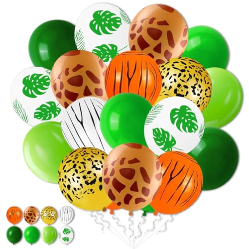 32 Stück Dschungel Deko Luftballons,Luftballons dschungel geburtstag,dschungel safari luftballons,Luftballon Tiere,Safari Ballons Deko für Babyparty Geburtstag MottoParty 32 Stück Dschungel Deko Luftballons,Luftballons dschungel geburtstag,dschungel safari luftballons,Luftballon Tiere,Safari Ballons Deko für Babyparty Geburtstag MottoParty von QIMMU