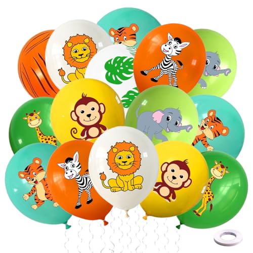 Luftballon Tiere,Dschungel Safari Deko,Ballon Tiere,Luftballons Dschungel Safari,Tier Ballons Geburtstag Wildtiere Thema Party Deko,Safari Party Zubehör für Kinder Geburtstag Mottoparty Luftballon Tiere,Dschungel Safari Deko,Ballon Tiere,Luftballons Dschungel Safari,Tier Ballons Geburtstag Wildtiere Thema Party Deko,Safari Party Zubehör für Kinder Geburtstag Mottoparty von QIMMU