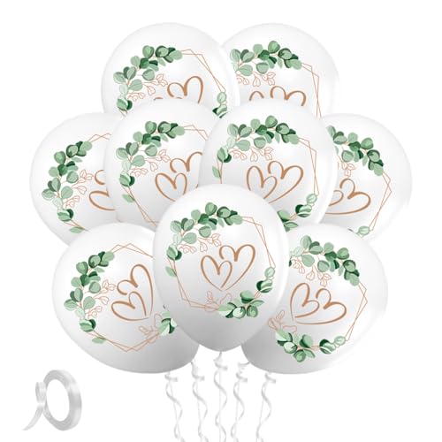Luftballons Hochzeit 20/40/60 Stück,12 Zoll Herz Ballons Hochzeit, Herzen Eukalyptus Hochzeitsballons Weiß für Heiratsantrag,Verlobung Luftballons Hochzeit 20/40/60 Stück,12 Zoll Herz Ballons Hochzeit, Herzen Eukalyptus Hochzeitsballons Weiß für Heiratsantrag,Verlobung von QIMMU