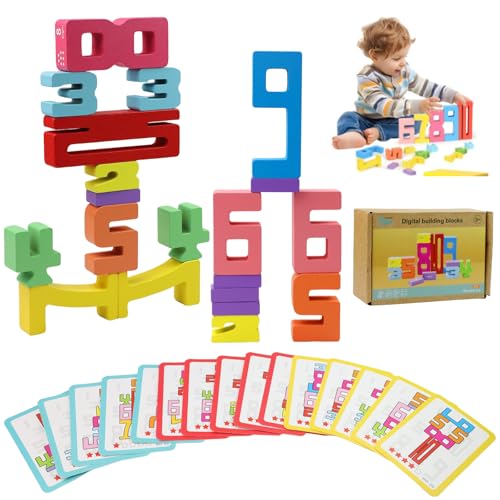 QINGHEC 20 Stück Holz Zahlenbausteine, Montessori Zahlenbausteine,Wooden Number Building Blocks, Zahlenblock Spielzeug Set mit 15 Lernkarten,Buntes Bauklötze Pädagogisches Lernspielzeug für Kinder QINGHEC 20 Stück Holz Zahlenbausteine, Montessori Zahlenbausteine,Wooden Number Building Blocks, Zahlenblock Spielzeug Set mit 15 Lernkarten,Buntes Bauklötze Pädagogisches Lernspielzeug für Kinder von QINGHEC