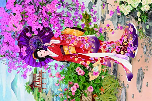 1000 Erwachsene KinderPuzzles Japanische Geisha Karton Puzzle Set Lernspielzeug Herausforderung Puzzle Spielzeug Dekoration Geschenke 70X50Cm(1000Pcs) von QINGM