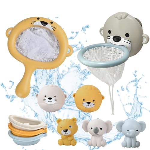 10PCS Badespielzeug Baby, Baby Badewannenspielzeug ab 1 2 3 4 Jahre, Spray Wasserspielzeug Badetier Badekescher Kinder mit Spritztiere Boote Badelöffeln Schwimmbad Pool Spielzeug 10PCS Badespielzeug Baby, Baby Badewannenspielzeug ab 1 2 3 4 Jahre, Spray Wasserspielzeug Badetier Badekescher Kinder mit Spritztiere Boote Badelöffeln Schwimmbad Pool Spielzeug von QINGZY