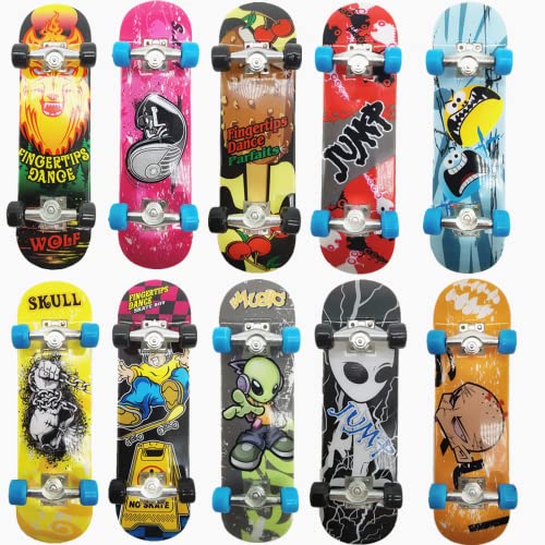 QINIFIFY Finger Skateboard, 4PCS Professionelle Mini Skateboards Verdickt Board Fingerboard Skatepark Griffbretter Spielzeug Kreative Sport Spiele für Kinder von QINIFIFY