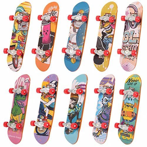 QINIFIFY Finger Skateboard, 6 Stückes Finger Skate Professionelle Mini Fingerboards Finger Skateboarding Skatepark Spielzeug Spiel Dekoration für Skateboardliebhaber Geschenke für Kinder von QINIFIFY