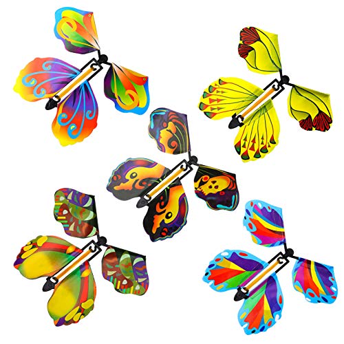 QINREN 20 Stück Flying Butterfly Toy Set, Wind Up Butterfly Toy Gummiband Powered Butterfly Bright Colors Magische Schmetterlingskarte Wind Up Butterfly Toy für große Überraschung Geburtstag Hochzeit QINREN 20 Stück Flying Butterfly Toy Set, Wind Up Butterfly Toy Gummiband Powered Butterfly Bright Colors Magische Schmetterlingskarte Wind Up Butterfly Toy für große Überraschung Geburtstag Hochzeit von QINREN