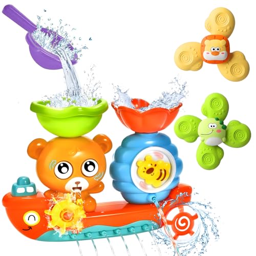 Badewannenspielzeug ab 1 2 3 4 Jahre, Badespielzeug 2, Bär und Bee, Wasserspielzeug Kinder, Badewannen Spielzeug Kinder, Wasserspielzeug Babyspielzeug Geschenk für Jungen Mädchen Geburtstag Badewannenspielzeug ab 1 2 3 4 Jahre, Badespielzeug 2, Bär und Bee, Wasserspielzeug Kinder, Badewannen Spielzeug Kinder, Wasserspielzeug Babyspielzeug Geschenk für Jungen Mädchen Geburtstag von QITIXI:OU