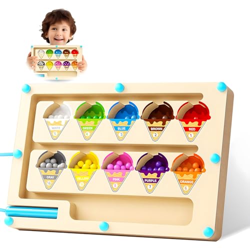 Magnetisches Farb und Zahlenlabyrinth Spielzeug ab 3 Jahre, Magnetspiel Labyrinth Spielzeug Busy Board,Zahlen Farben Lernen Sortierspiel, Magnete Kinder Motorikspielzeug für Kinder Jungen Mädchen Magnetisches Farb und Zahlenlabyrinth Spielzeug ab 3 Jahre, Magnetspiel Labyrinth Spielzeug Busy Board,Zahlen Farben Lernen Sortierspiel, Magnete Kinder Motorikspielzeug für Kinder Jungen Mädchen von QITIXI:OU